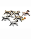 2 Hole Slider Beads (6 pc) Spacer Horse Western for Crafting Beading or Jewelry Making into Bracelet Necklace Gold Silver Copper 382-M11 FST