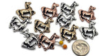2 Hole Slider Beads (Qty 11) Western Horse for Beading, Crafting or Jewelry Making into Bracelets or Necklaces 661-F13