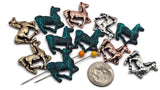 2 Hole Slider Beads (Qty 11) Western Horse for Beading, Crafting or Jewelry Making into Bracelets or Necklaces 662-F13