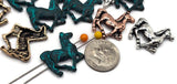 2 Hole Slider Beads (Qty 11) Western Horse for Beading, Crafting or Jewelry Making into Bracelets or Necklaces 662-F13