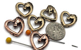 Slider Beads (5 pcs) Western Style Horse Head for Beading, Crafting, Jewelry Making into Necklaces or Bracelets 673-N3