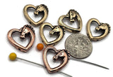 Slider Beads (5 pcs) Western Style Horse Head for Beading, Crafting, Jewelry Making into Necklaces or Bracelets 673-N3