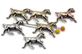 2 Hole Slider Beads (6 pc) Spacer Horse Western for Crafting Beading or Jewelry Making into Bracelet Necklace Gold Silver Copper 382-M11 FST