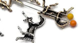 2 Hole Slider Beads (6 pc) Spacer Horse Western for Crafting Beading or Jewelry Making into Bracelet Necklace Gold Silver Copper 382-M11 FST