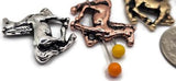 2 Hole Slider Beads (Qty 11) Western Horse for Beading, Crafting or Jewelry Making into Bracelets or Necklaces 661-F13
