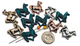 2 Hole Slider Beads (Qty 11) Western Horse for Beading, Crafting or Jewelry Making into Bracelets or Necklaces 662-F13