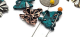 2 Hole Slider Beads (Qt 10) Butterfly in Mixed Metals Crafting or Jewelry Making into Bracelets, Necklaces, Gold Silver Copper 688-N3 FST