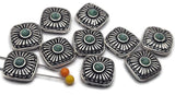 2 Hole Slider Beads (10 pc) Focal Western Style with Faux Turquoise for Jewelry Making into Bracelet or Necklace Designs 669-N3 -FST