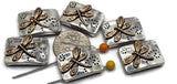2 hole slider beads (Qty 6) Dragonfly Focal Silver Metal Jewelry Making, Crafting or Beading into Necklaces Bracelets or Earrings 690-M18