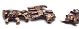 These rustic copper and bronze dog slider beads make perfect additions to artisan jewelry collections. With adorable pet-themed designs like collars, bones, and hearts, they embody playfulness and love. Their dual-hole construction ensures strands sit flat and stay stable in bracelets, chokers, or necklaces. Perfect for boho, festival-ready jewelry, pet gift shops, or handmade memorial keepsakes celebrating the bond between dogs and their people.