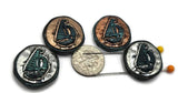 2 hole Slider Beads (Qty 4) Metal Sailboat Boat Design for Beading, Crafting or Jewelry Making into Necklaces or Bracelets 695-M14