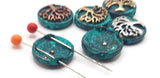 2 Hole Slider Beads (6 pc) Patina Eternal Tree Focals, Spacers to Craft into Bracelets or Necklaces 607-M7