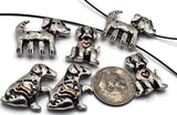 These dog-themed 2-hole beads are perfect for creating playful, pet-inspired jewelry. Each antique silver bead is detailed with bones, hearts, or collars highlighted in copper and bronze tones. The slider design ensures balance and strength in bracelets, chokers, or layered necklaces. Ideal for artisan jewelry, handmade pet memorial accessories, or thoughtful gifts for dog lovers who treasure meaningful and symbolic designs.