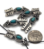 Celebrate bold design with these 2 hole arrow slider beads, each showcasing turquoise-style inlays framed by detailed silver arrow engravings. Their two-hole construction keeps the beads flat and secure, whether you’re making bracelets, stacked pendants, or rustic chokers. Perfect for bohemian, cowboy, and tribal-inspired jewelry, these beads are durable yet lightweight. Their arrow shape symbolizes direction and strength, making them meaningful focal beads for handmade artisan projects.