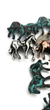 Celebrate freedom and motion with these horse slider beads in silver, bronze, copper, and turquoise finishes. Their two-hole layout allows beads to lay flat in multi-strand projects, adding strength and balance. These beads are perfect as focal points in bracelets or pendants, or as spacers in Western and rustic designs. Excellent for creating rodeo-inspired, cowboy, and ranch-themed jewelry, they carry symbolic meaning of endurance and independence. A versatile finding for jewelry artisans.