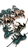 Craft beautiful Western-inspired jewelry with these horse-shaped 2 hole beads. Available in silver, bronze, copper, and turquoise finishes, they’re ideal for bracelets, necklaces, chokers, or multi-strand designs. The dual-hole design ensures your creations are secure, flat, and professional. Horses symbolize courage, independence, and resilience, making these beads perfect for themed gifts and rustic artisan collections.