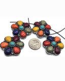 2 Hole Slider Beads (Qty 4) Western Style Antique Silver for Crafting, Beading and Jewelry Making into Necklaces and Bracelets 681-N3 FST