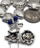 These sea-inspired slider beads make artisan jewelry stand out. Featuring turtles, starfish, fish, and seashells, each bead is crafted in antique silver with detailed designs. The 2-hole slider construction provides strength and flat alignment for balanced bracelets, chokers, or multi-strand necklaces. Perfect for summer jewelry, boho festival accessories, or unique handmade ocean-themed keepsakes.