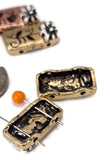 Add natural charm to your handmade jewelry with these flower and vine 2 hole slider beads. Designed in a rectangular shape with raised blossoms and scrolling leaf engravings, these beads come in polished gold and copper finishes accented with silver blooms. Their two-hole slider structure ensures beads stay flat and secure, ideal for bracelets, necklaces, and pendants. Durable and stylish, they’re perfect for bohemian, rustic, or romantic floral jewelry designs.
