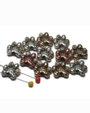 Celebrate your love of pets with these “Dog Mom” paw print slider beads. Crafted in antique silver, bronze, and copper tones, each bead features raised paw details with the words Dog Mom engraved at the center. The 2-hole slider design ensures cords stay secure and aligned, perfect for chokers, bracelets, and necklaces. An ideal choice for boho jewelry, pet-themed designs, or heartfelt handmade gifts.