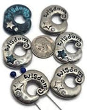 Charm your customers with meaningful Wisdom 2‑hole sliders in antique silver and verdigris patina. The swirl engraving and tiny star embellishment create celestial beauty that pairs with gemstones, seed beads, or crystals. Excellent as bracelet focal beads, slide spacers, or pendant bar links in inspirational jewelry lines.