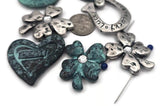 Antique silver clovers bring depth and shine to double‑strand bracelets. Add the teal heart for a pop of color, or use the open clover ring as a pendant bar with a gemstone drop. Perfect supplies for Celtic jewelry, wish bracelets, and meaningful friendship gifts. Works beautifully with seed bead bands and bead‑loom cuffs.