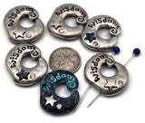 These Wisdom 2‑hole slider beads bring uplifting meaning to your creations. The donut shape sits flat on double‑strand bracelets, chokers, and cuffs. Teal highlights, etched text, and crystal accents add depth and sparkle. Ideal as spacer bars, fillers, or focal beads for inspirational jewelry kits and spiritual statement pieces.