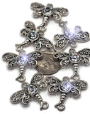 Connector Dragonfly Beads (8 pc) in Silver that are Great for Beading, Bracelet and Necklace Design and Crafting with Rhinestone 232-H8