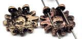 These sparkly flower sliders make sweet focal beads for stacking bracelets. Petite domed petals, crystal center stone, and oxidized detailing. 2‑hole construction for double‑strand stringing that lies flat. Ideal components for beading kits, Mother’s Day gifts, teen jewelry, and boho chokers. Use with seed beads, pearls, or gemstones.