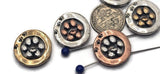 Create pet memorial bracelets with these round paw sliders. The small‑channel design aligns delicate strands for a neat finish. Mixed silver, copper, and gold tones coordinate with any findings. Ideal components for animal rescue fundraisers, adoption events, and everyday dog mom accessories.