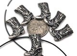 These cowboy boot 2‑hole slider beads add instant western flair to your jewelry. Intricate texture captures classic stitching and heel detail. Ideal for double‑strand bracelets, pendant bars, or layered chokers. Pair with turquoise, coral, or silver spacer beads for rodeo‑inspired designs and cowgirl gifts. Each six‑piece set features lightweight, antique silver boot beads that string beautifully.