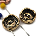 Pet lover 2‑hole slider beads featuring dimensional silver paw prints on aged copper and brass bases. Perfectly shaped for double‑strand bracelets and chokers, these sturdy metal beads give a rich, handcrafted appearance. Add them to custom jewelry for animal rescue, dog mom bracelets, or personalized keepsake collections.