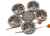 Add symbolic shine to your collection with silver eternal life tree beads in a 2‑hole slider format. Ideal focal beads for bracelets or pendant accents on necklaces, they double as spacer bars that stabilize double strand beads. Surround them with filler beads—pearls, gemstones, seed beads, chips, tribal silver beads—or mix with duo beads for textured spacing. Durable metal beads that suit everyday wear and giftable, meaningful designs.