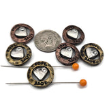 Create heartfelt jewelry with these 2‑hole metal LOVE beads! With a silver heart center, sparkling crystal accent, and antique finished frame engraved with “LOVE,” these unique beads are perfect connectors or focal pieces for bracelet and necklace designs. Pair them with seed beads, crystals, or gemstone rounds for dimensional, textured pieces. Durable and decorative, they’re ideal for beading, crafting, jewelry design, or art projects.