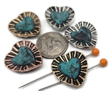 Design boho‑romantic bracelets using turquoise heart 2 hole slider beads. The dual channels align strands for clean spacing—perfect connectors for bead‑woven straps or simple stringing. Mix with seed beads, heishi, gemstone chips, and metallic spacers to complete the look. These metal beads work for bracelets, pendant connectors, and earrings. Lead and nickel compliant jewelry making supplies for DIY makers and boutique collections.