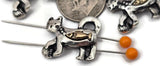 These cat‑themed 2 hole slider beads are versatile metal findings for bracelets, chokers, and hatbands. Two parallel holes keep strands aligned so the cat focal beads stay facing forward. The non‑tarnish finish doesn’t wear off, making them perfect for everyday jewelry. Combine with seed beads, Czech beads, crystal rondelles, and gemstone chips to build unique designs. Great beading components, bracelet beads, and focal beads for DIY cat jewelry makers.