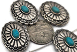 2 Hole Slider Beads (4 pc) Western Style Beads Western Beads Faux Turquoise Beads Antique Silver Beads Sliderbeads Silver Beads 250-H8