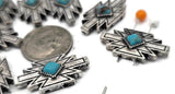 Add a bold Southwestern centerpiece with these geometric turquoise 2‑hole slider beads. The dual‑hole layout stabilizes leather cuffs, paracord, and bead‑woven bands while keeping the focal front and center. Pair with seed beads, pearls, crystals, or howlite for texture and contrast. Excellent focal beads, bracelet beads, and necklace beads for Western jewelry, hatbands, and artisan beading projects.