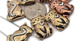 2 Hole Slider Beads (8 pcs) Cat Design for Crafting, Beading or Jewelry Making into Necklaces or Bracelets 657-M15