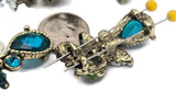 2 hole slider beads (Qty 4) Unique Metal Beads for Jewelry Making, Beading, or Crafting into Necklaces, Bracelets Flower Floral 817-N4 FST