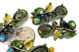 Add vintage‑inspired sparkle with these olivine AB 2‑hole slider beads featuring teardrop stones and antique gold‑tone leaf accents. Designed with two parallel holes, these metal beads stay centered on leather, paracord, or bead‑woven bands. Use as focal beads or wide spacer beads with seed beads, Czech glass, and crystal accents. Ideal bracelet beads and necklace beads for elegant jewelry, autumn collections, and statement accessories.