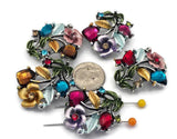Add garden‑inspired color with these multi‑gemstone floral 2‑hole slider beads featuring faceted jewel tones and enamel flower details in silver‑tone metal. Designed with two parallel holes, these ornate beads stay centered on leather, paracord, or bead‑woven bands. Use as focal beads or wide spacer beads with seed beads, Czech glass, heishi, and crystal accents. Ideal bracelet beads and necklace beads for nature lovers, boho jewelry, and vibrant statement accessories.