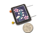 2 hole slider beads (Qty 1) Large Silver Metal Floral Flower Focal Finding Crafting, Beading Jewelry Making Bracelets or Necklaces 836-M11