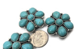 These turquoise flower 2 hole slider beads make striking focal beads for bracelets and necklaces. Featuring multiple turquoise‑style stones in a cluster design, the double‑hole construction prevents twisting and keeps the bead facing forward. Mix with seed beads, Czech beads, heishi spacers, or gemstone chips for layered Western designs. Perfect bracelet beads, spacer beads, and jewelry making components for Southwestern and boho collections.