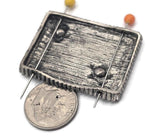 This antique silver floral slider bead is the perfect focal piece for your next project. The vibrant aqua enamel and raised floral details create a beautiful 3D effect, while the two-hole design provides stability for bracelet and necklace designs. Use it as a connector with seed beads, crystals, or leather cord to craft one-of-a-kind artisan jewelry. A durable and artistic addition to your jewelry making supplies and crafting toolkit.