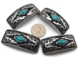 Slider Beads (4 pc) Large Western Spacer Metal for Jewelry Making, Crafting, Beading into Necklaces and Bracelets 782-N1