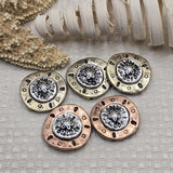 Add ocean inspired beauty to your handmade jewelry with these sand dollar two hole slider beads. The raised silver sand dollar design and antique metal frame create a stunning sea life themed focal bead. Designed with two holes on the back, these beads are perfect for double strand bracelets, necklaces, and coastal jewelry designs. Ideal for beach lovers, nautical jewelry makers, and ocean themed accessories.