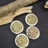 Bring vintage western style to your jewelry creations with these two hole metal floral slider beads. The intricate flower design and mixed metal tones create a striking focal bead for bracelets and necklaces. Designed for double strand jewelry projects, they pair beautifully with leather cord, gemstone beads, Czech glass beads, and metal spacers. Perfect for western jewelry makers creating boho accessories and rustic handmade designs.