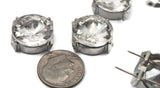 Add dramatic sparkle to your jewelry designs with these platinum silver slider beads featuring oversized clear rhinestones. The two hole design makes them perfect for double strand bracelets and structured necklace designs. Pair easily with seed beads, duo beads, or crystal beads for jewelry making projects that require bold shine, elegance, and a statement look for special occasions or everyday glam.