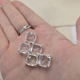 These brilliantly clear square resin rhinestone 2 hole slider beads in platinum silver prong setting are lightweight focal beads that punch way above their weight in sparkle. Rare hard to find findings perfect for earrings, bridal accessories, and statement bracelets. Pair with seed beads, freshwater pearls, hematite, and Czech glass as supporting components around them.